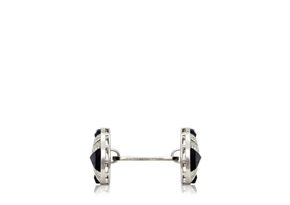 Diamond Round Cufflinks