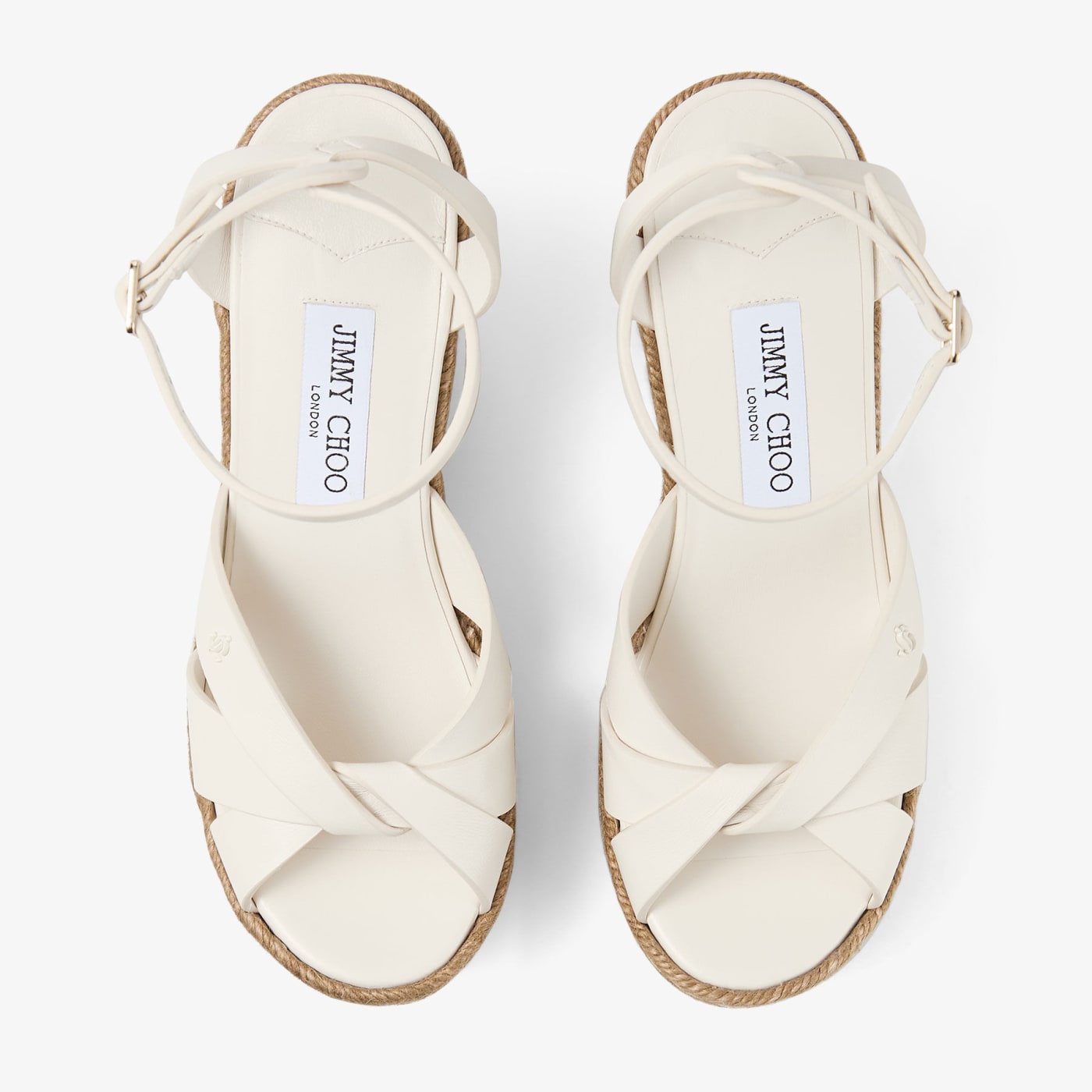 Korra 100 Latte Nappa Leather Wedges