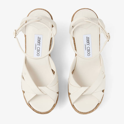 Korra 100 Latte Nappa Leather Wedges