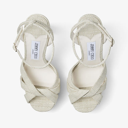 Kove 120 Natural Fine Raffia Platform Sandals