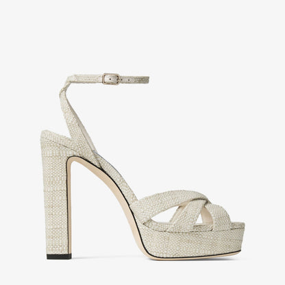 Kove 120 Natural Fine Raffia Platform Sandals