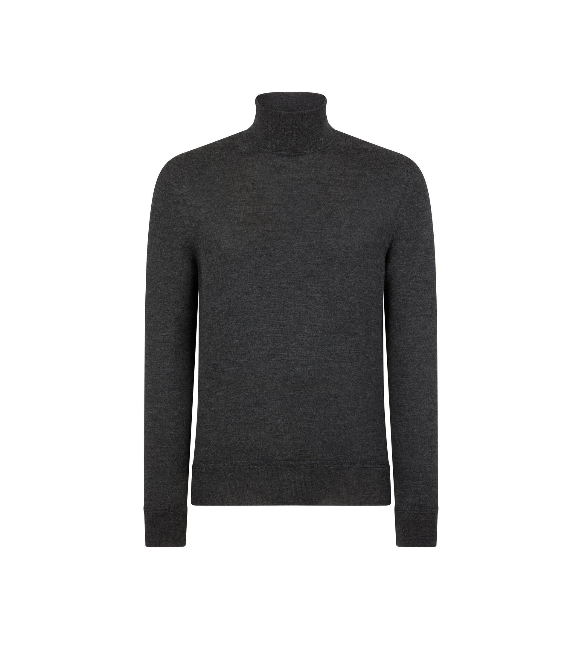 Fine Gauge Cashmere Silk Roll Neck
