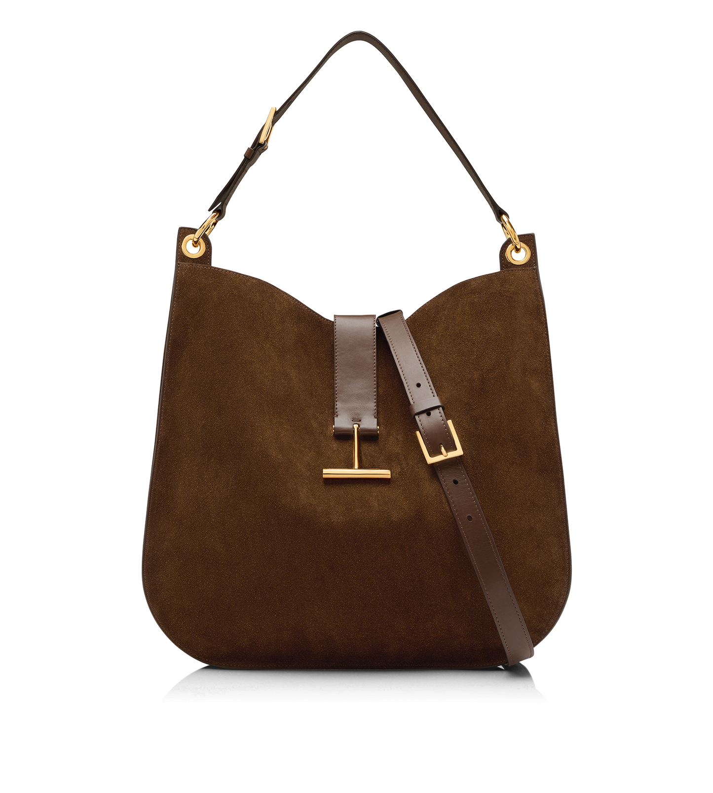 Suede Leather And Smooth Leather Tara Large Crossbody