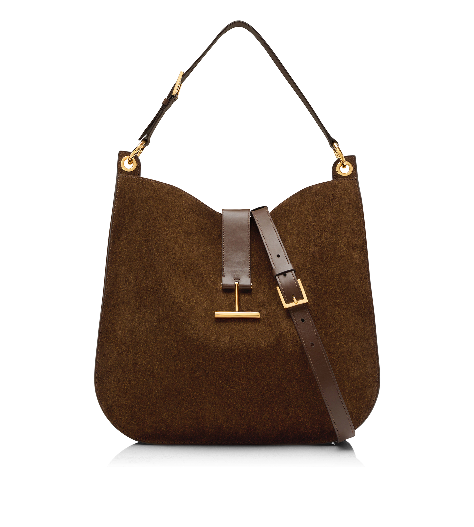 Suede Leather And Smooth Leather Tara Large Crossbody