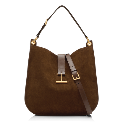 Suede Leather And Smooth Leather Tara Large Crossbody