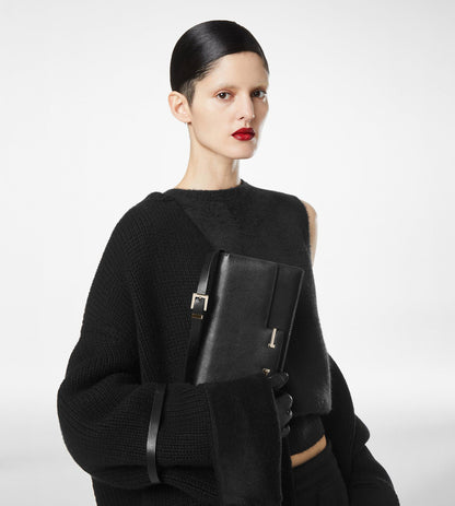 Supple Grain Leather Aube E/W Shoulder Bag