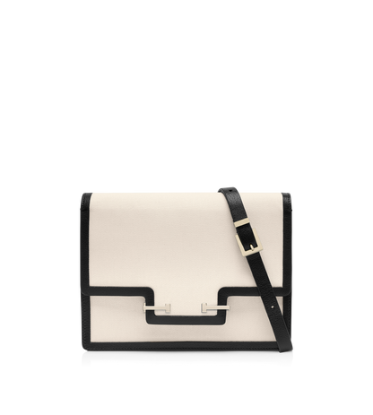 Canvas And Leather Aube Shoulder Bag