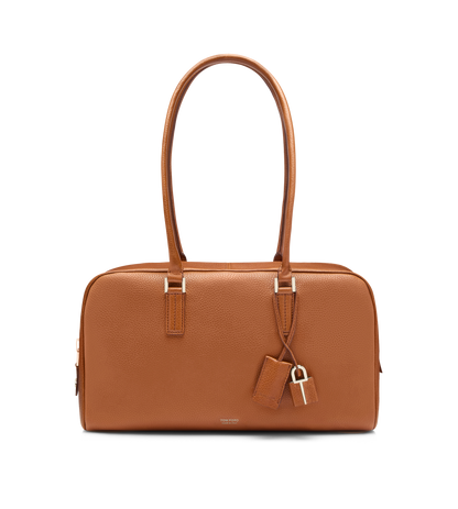 Soft Grain Leather Zipped Small Stryke Shoulder Bag
