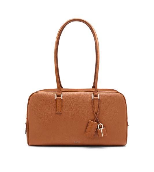 Soft Grain Leather Zipped Small Stryke Shoulder Bag