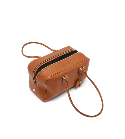 Soft Grain Leather Zipped Small Stryke Shoulder Bag