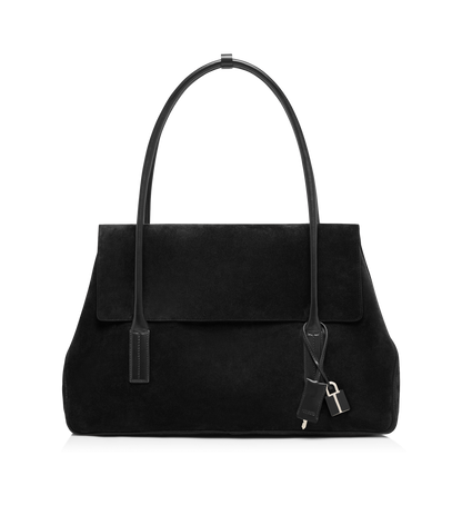 Suede Leather Eclipse Large Shoulder Bag