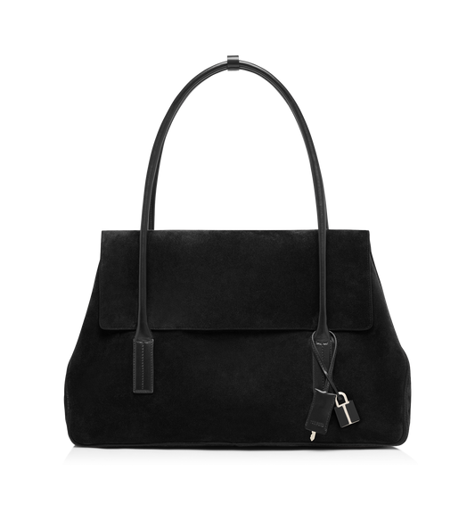 Suede Leather Eclipse Large Shoulder Bag