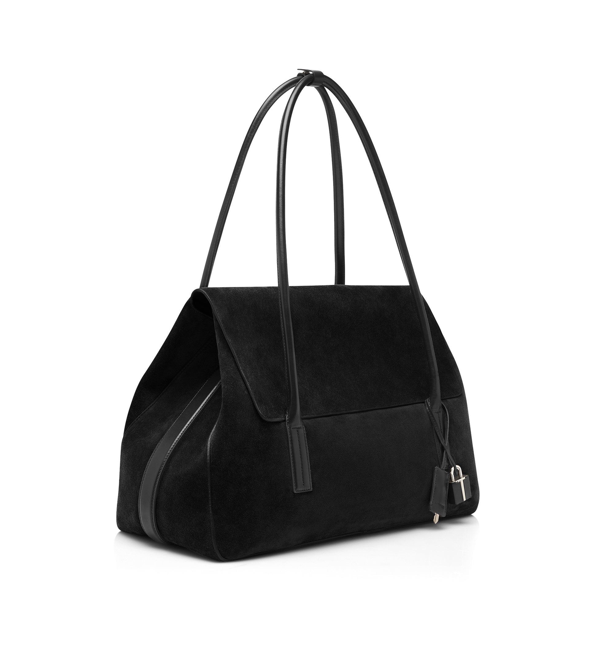 Suede Leather Eclipse Large Shoulder Bag