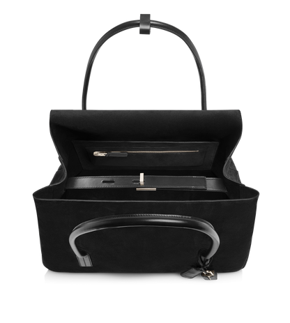 Suede Leather Eclipse Large Shoulder Bag