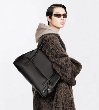 Grain Leather Eclipse Large Shoulder Bag
