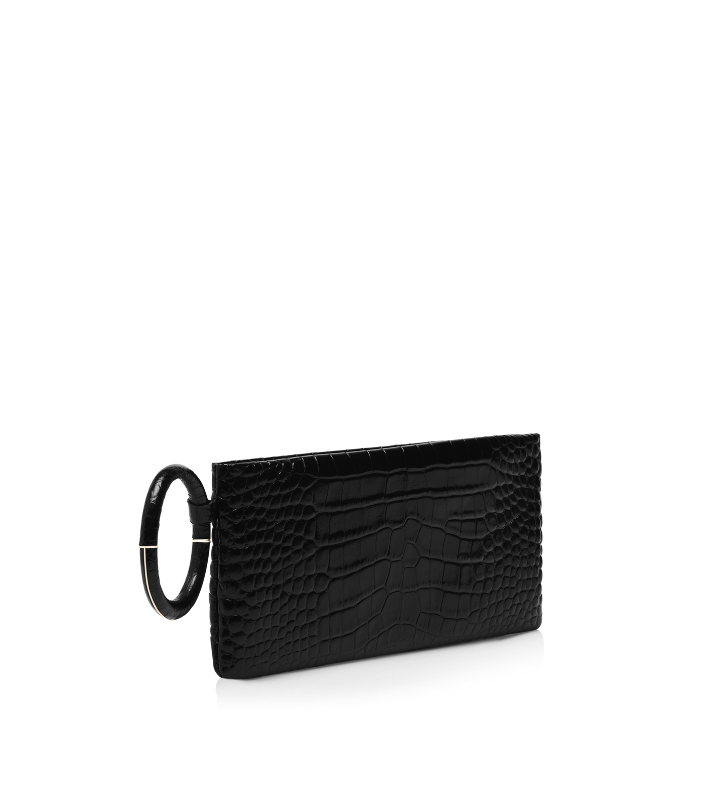 Soft Printed Crocodile Leather Aura Clutch