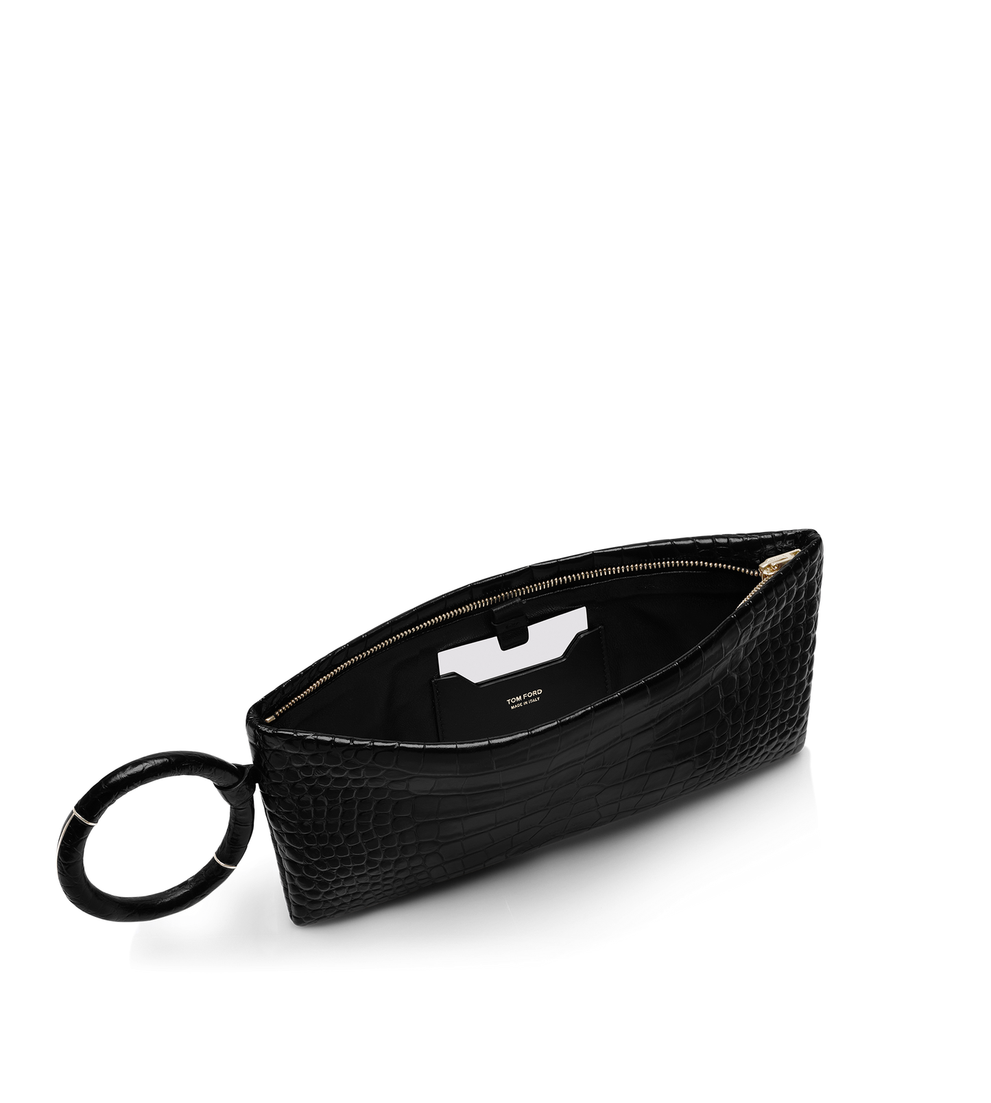 Soft Printed Crocodile Leather Aura Clutch
