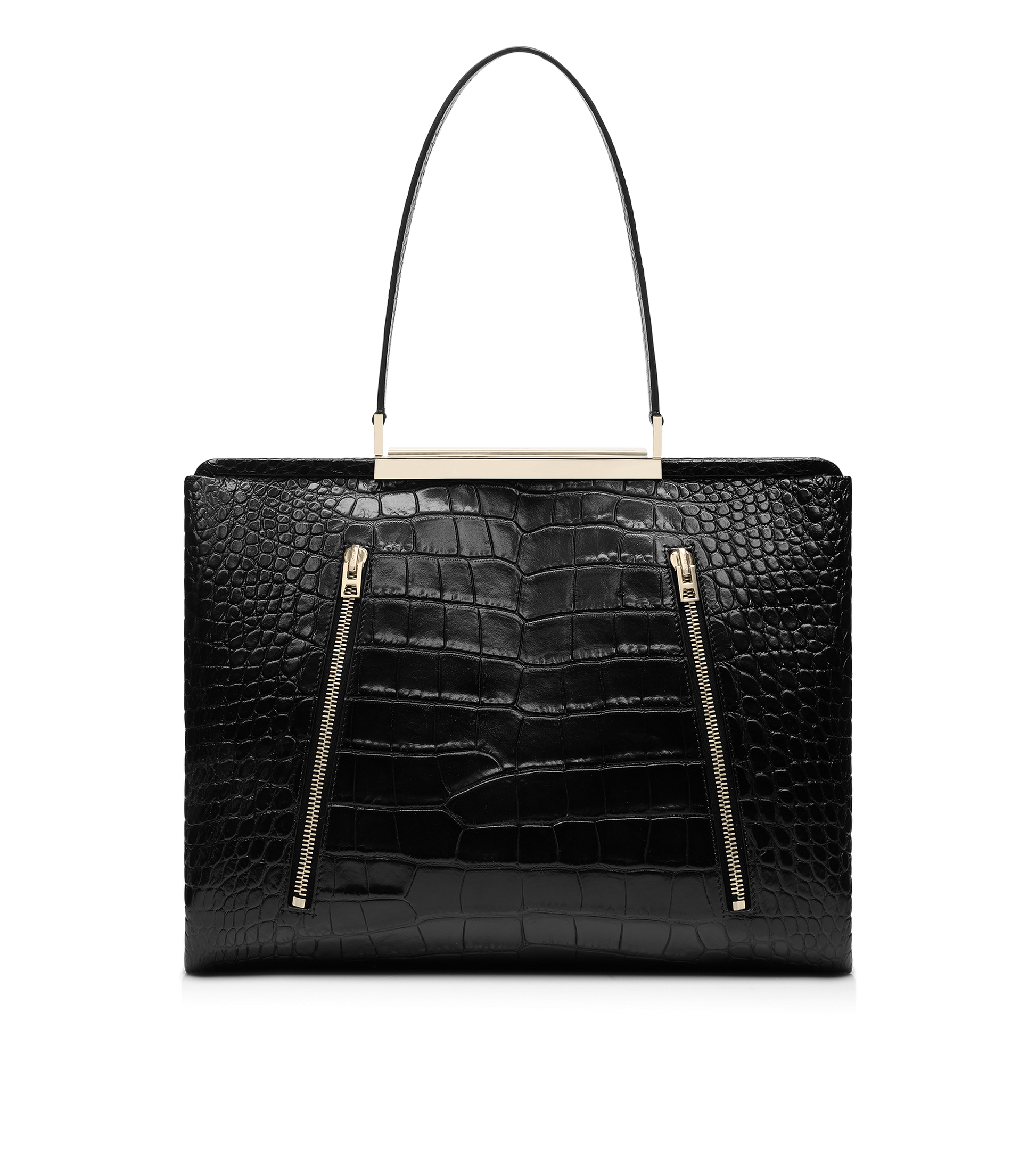 Soft Printed Crocodile Leather Patrick Shoulder Bag