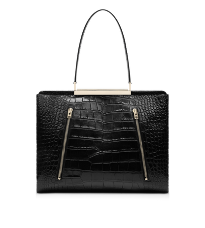 Soft Printed Crocodile Leather Patrick Shoulder Bag