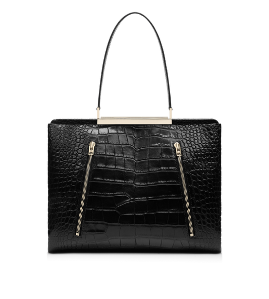 Soft Printed Crocodile Leather Patrick Shoulder Bag