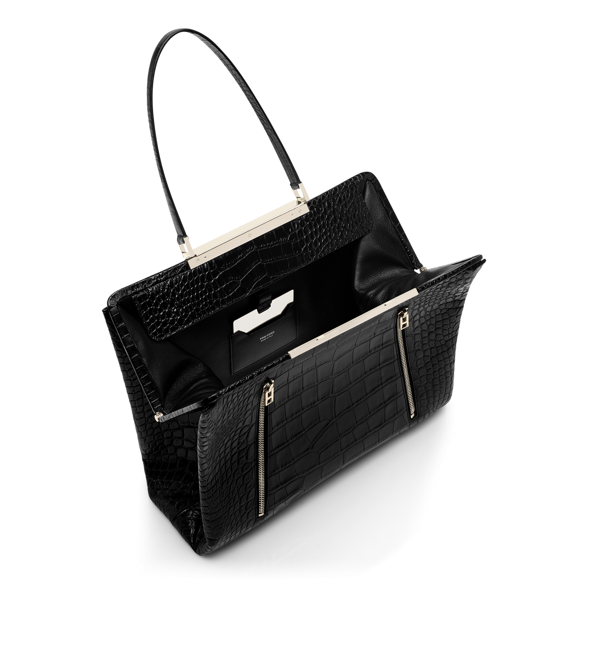 Soft Printed Crocodile Leather Patrick Shoulder Bag