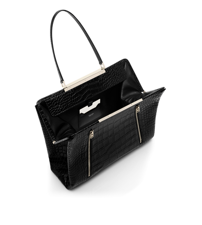 Soft Printed Crocodile Leather Patrick Shoulder Bag