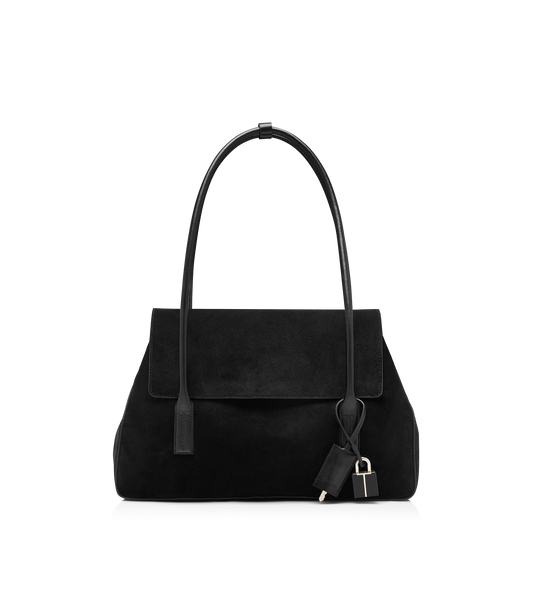 Suede Leather Eclipse Medium Shoulder Bag