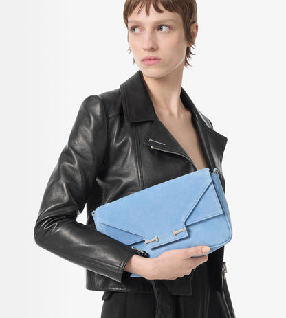 Suede Leather Aube Small Shoulder Bag