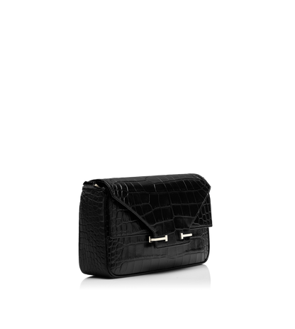 Soft Printed Crocodile Leather Aube Small Shoulder Bag