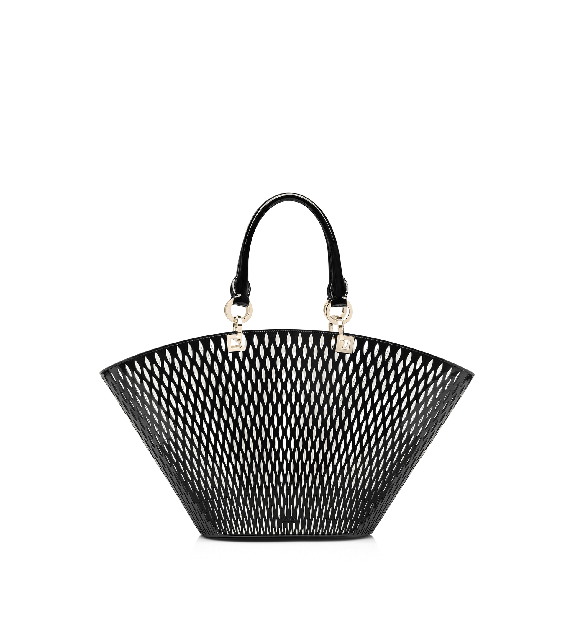 Cut Out Patent Leather Medium Panier