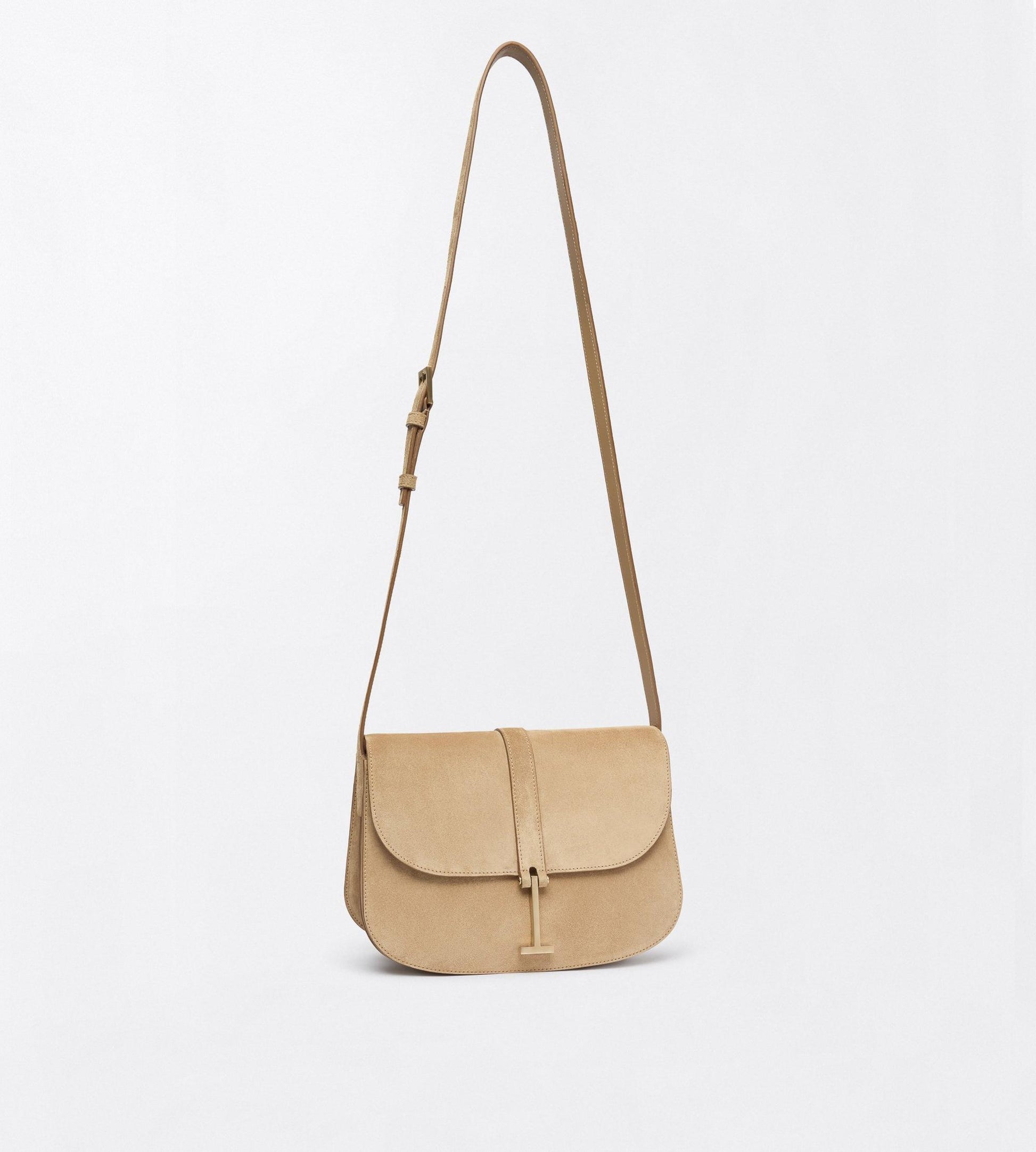 Suede Leather Kara Small Crossbody Bag