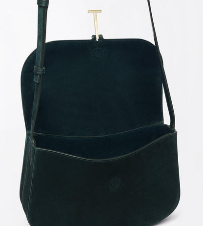 Suede Leather Kara Medium Crossbody Bag