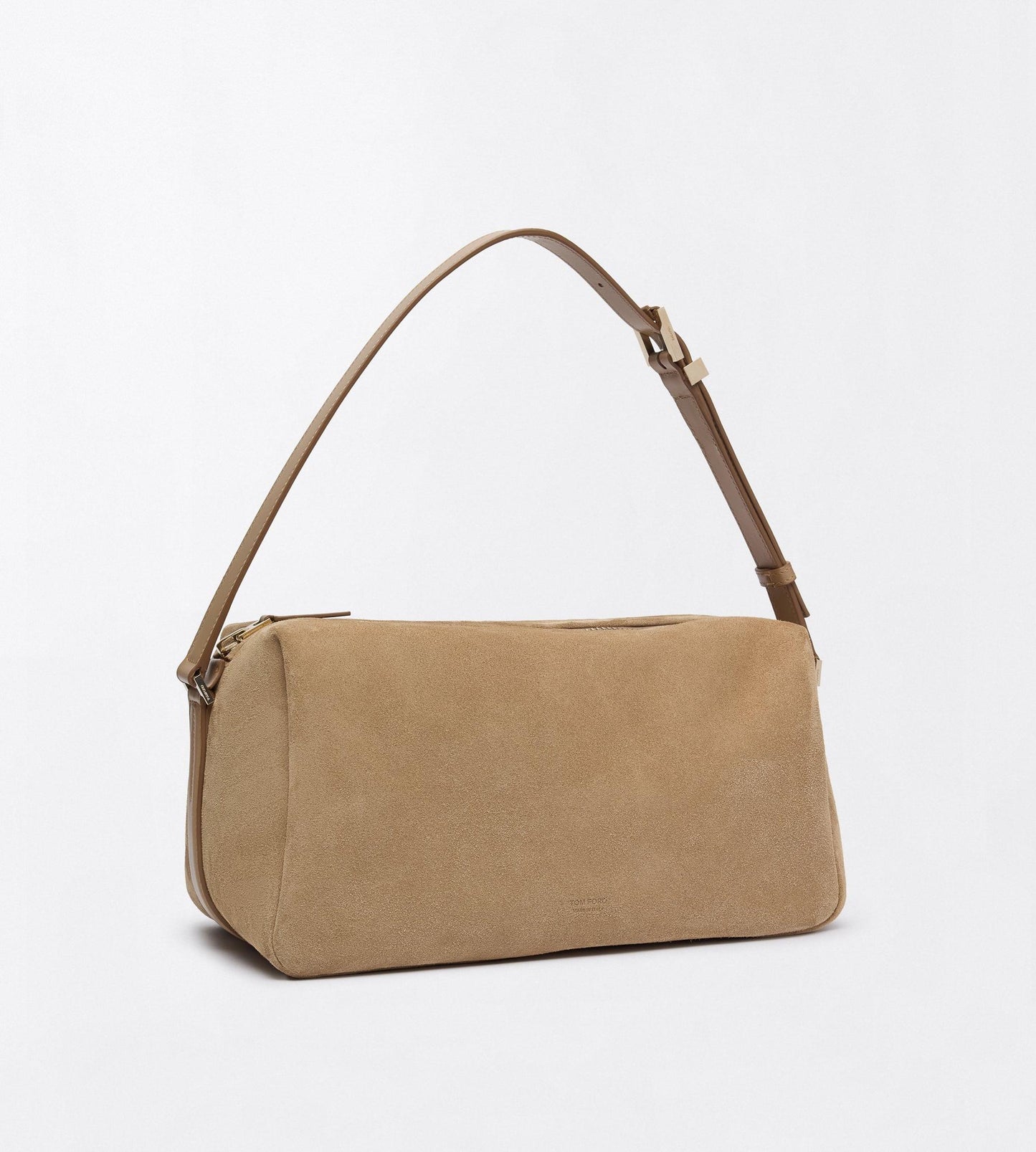 Suede Leather T Loop Shoulder Bag