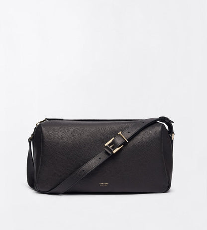 Grain Leather T Loop Shoulder Bag