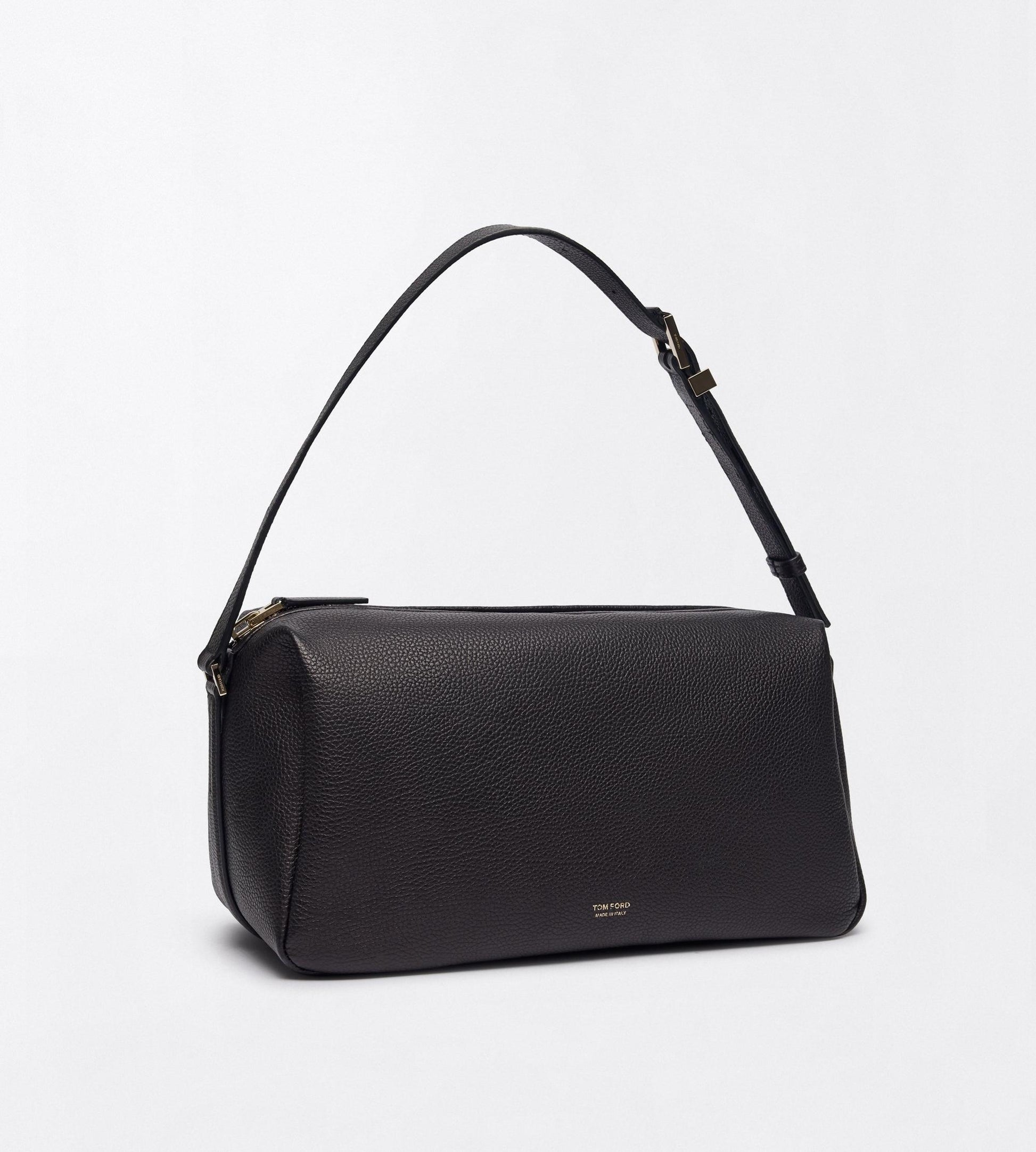 Grain Leather T Loop Shoulder Bag