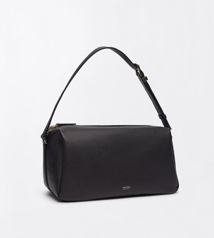 Grain Leather T Loop Shoulder Bag