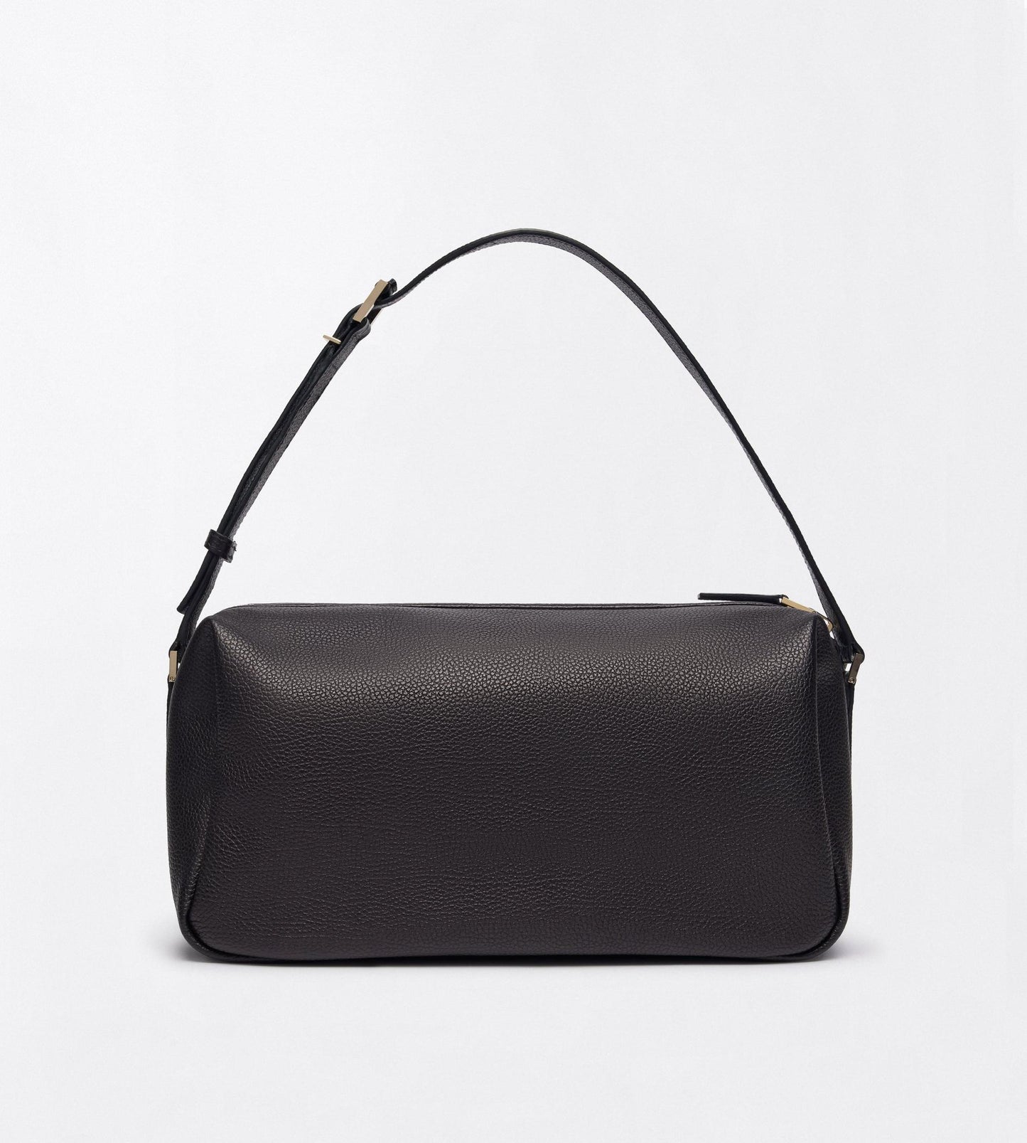 Grain Leather T Loop Shoulder Bag