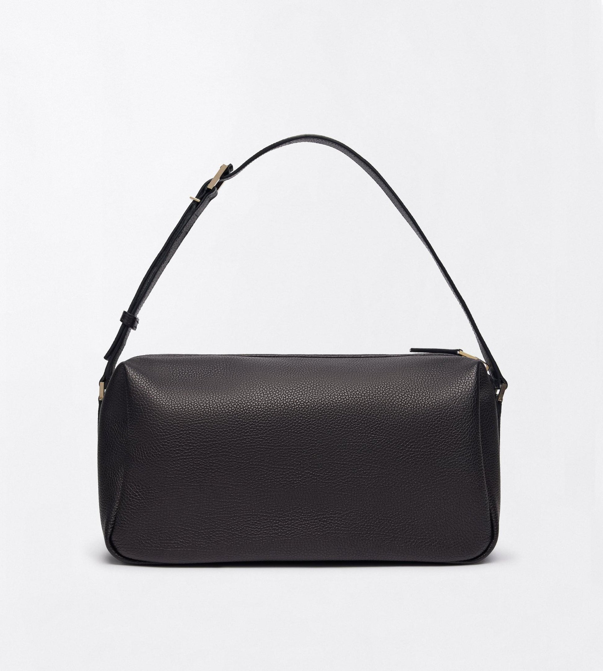 Grain Leather T Loop Shoulder Bag