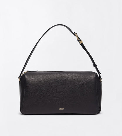Grain Leather T Loop Shoulder Bag