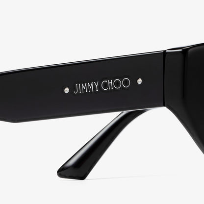 Leyla Black Cat Eye Sunglasses