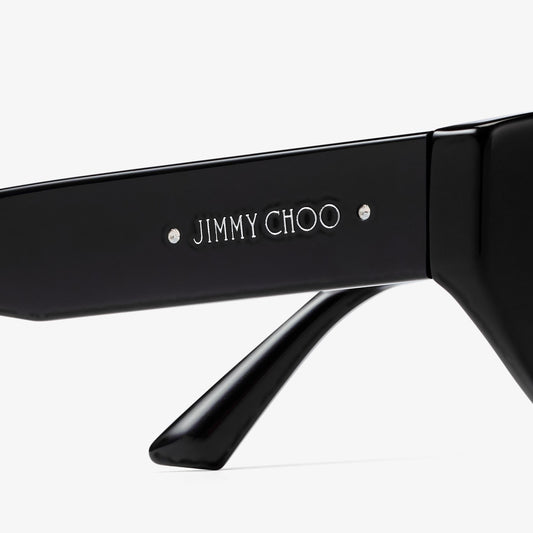 Leyla Black Cat Eye Sunglasses