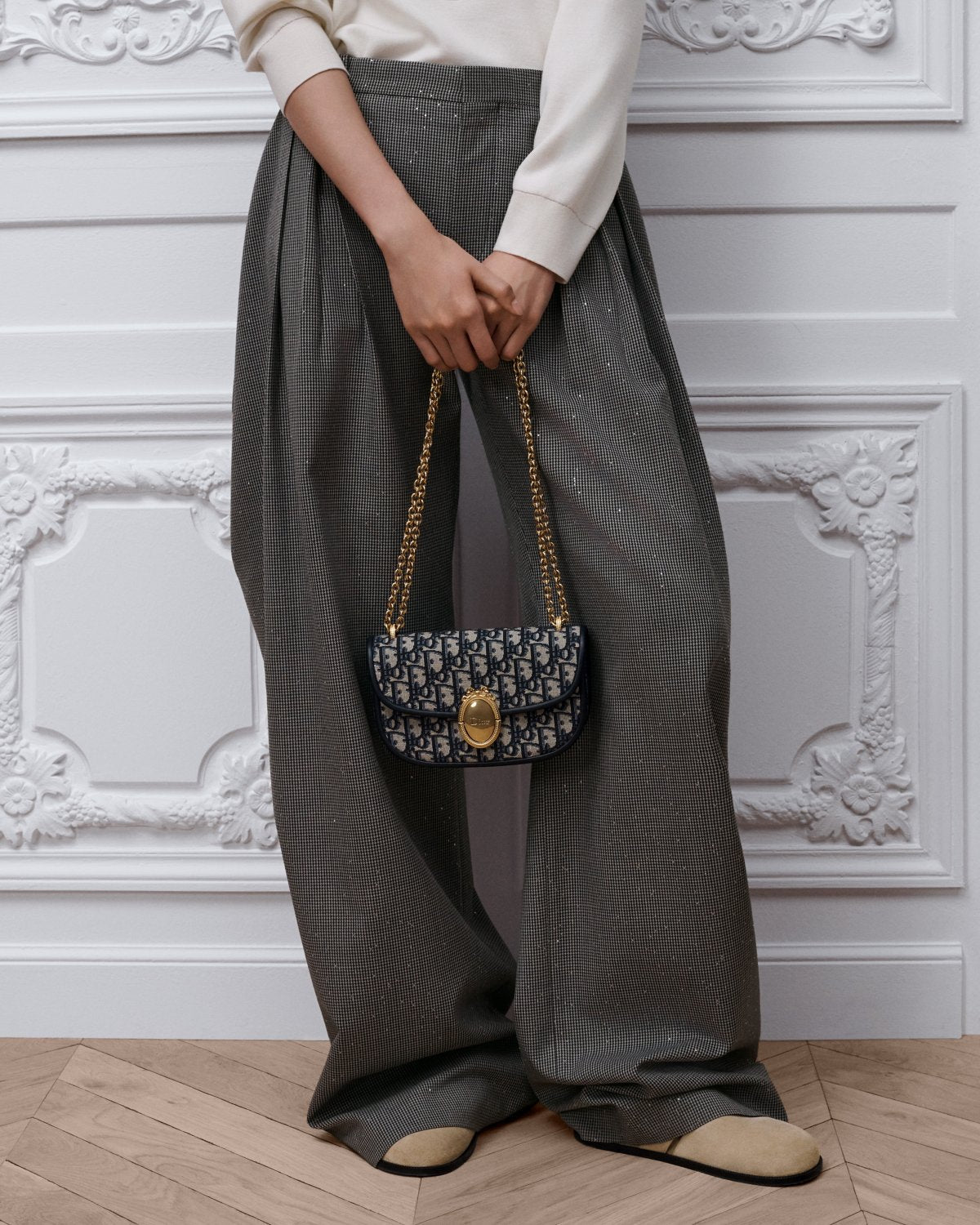 Small Dior Médaillon Flap Bag with Chain