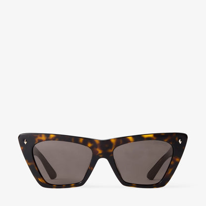 Lou Havana and Dark Brown Acetate Cat-Eye Sunglasses
