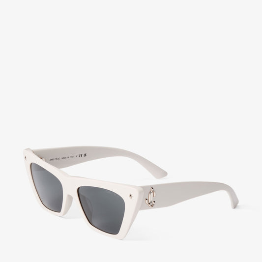 Lou Milk and Grey Acetate Cat-Eye Sunglasses