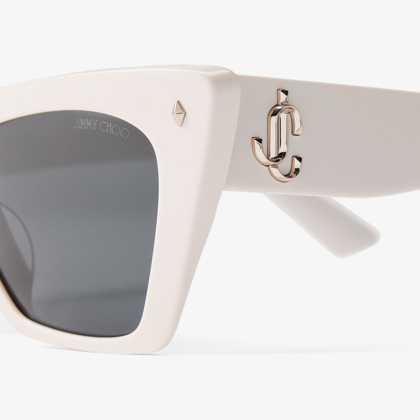 Lou Milk and Grey Acetate Cat-Eye Sunglasses