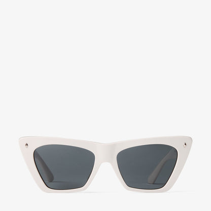 Lou Milk and Grey Acetate Cat-Eye Sunglasses