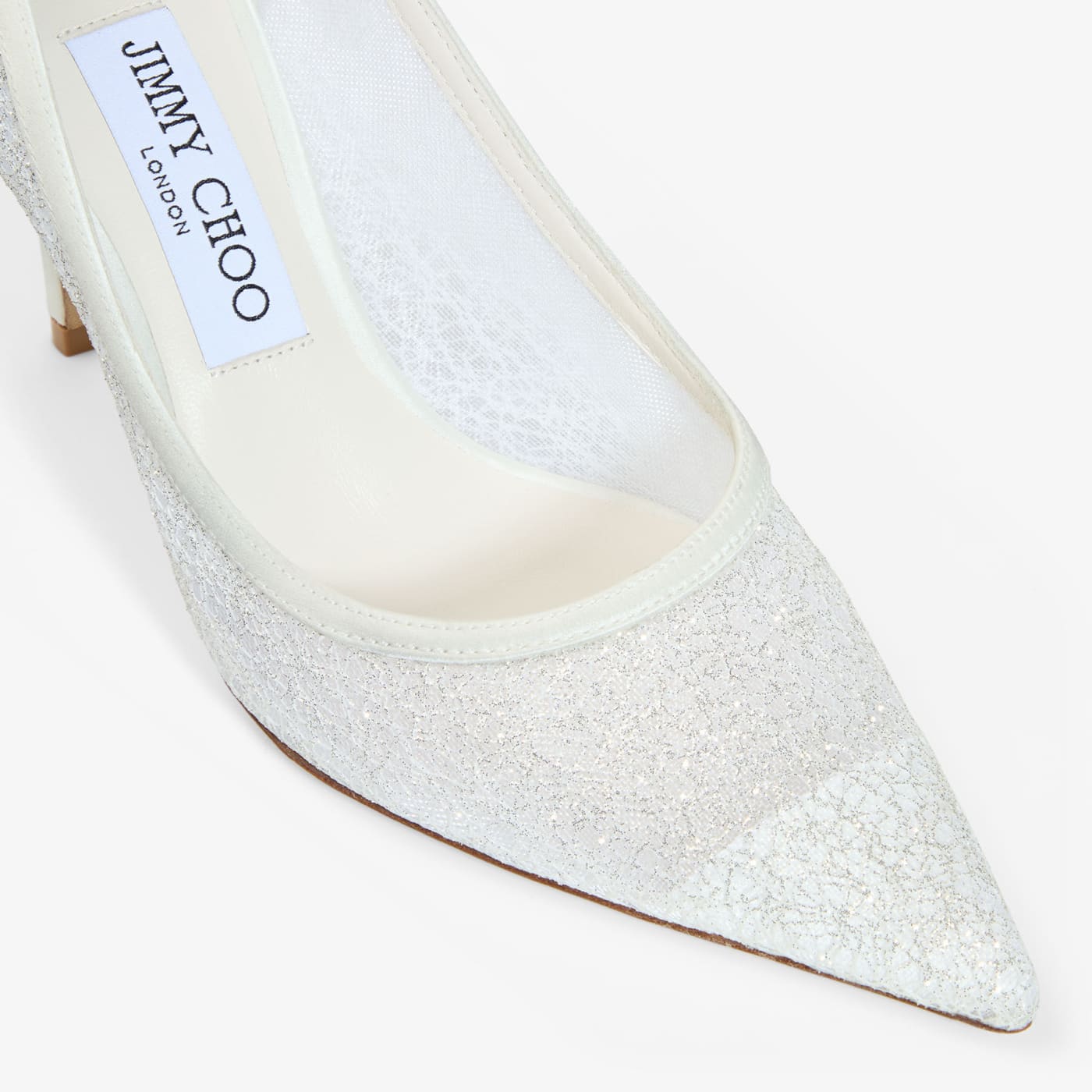Love 85 Ivory Candyfloss Glitter Pumps