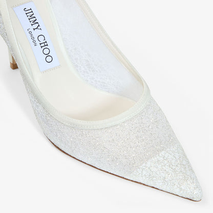 Love 85 Ivory Candyfloss Glitter Pumps