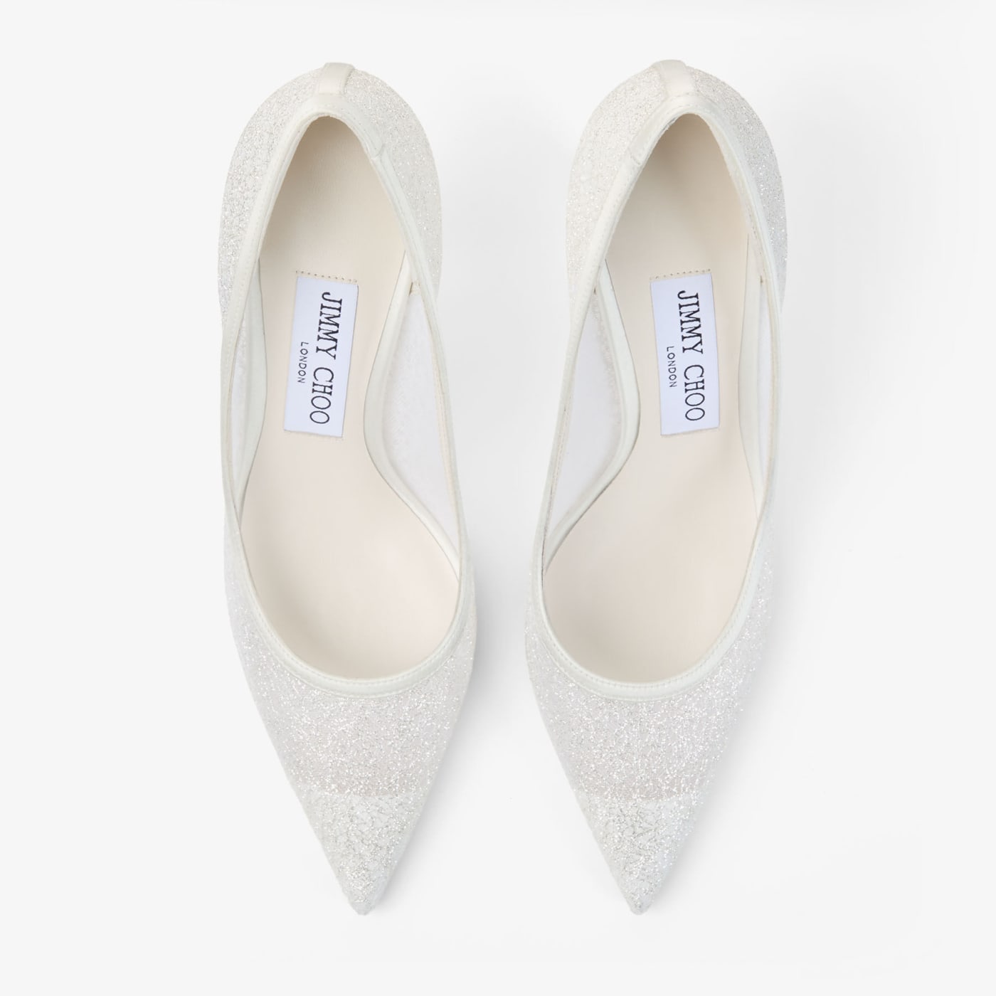 Love 85 Ivory Candyfloss Glitter Pumps