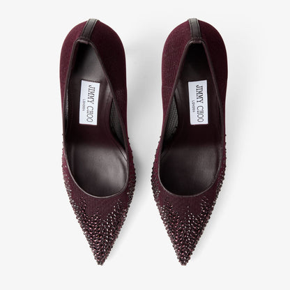 Love 85 Deep Merlot Mesh Pumps with Galaxy Crystal